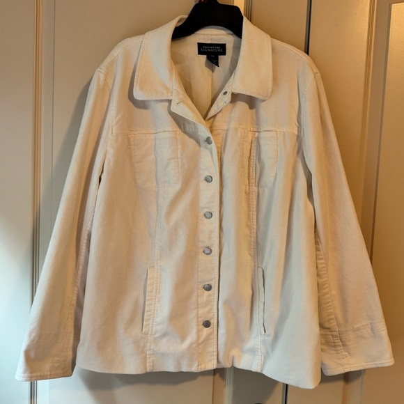 Jones New York Women's Off-White  corduroy jacket - Picture 1 of 9